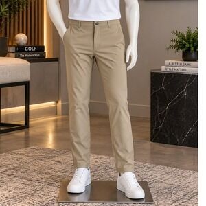 32 Degrees Mens Performance Pants Khaki Tan Stretch 32x32